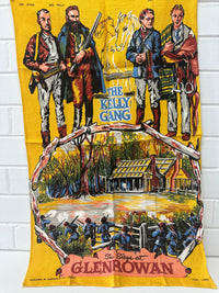 Linen NED KELLY Gang Glenrowan Vintage Retro Tea Towel