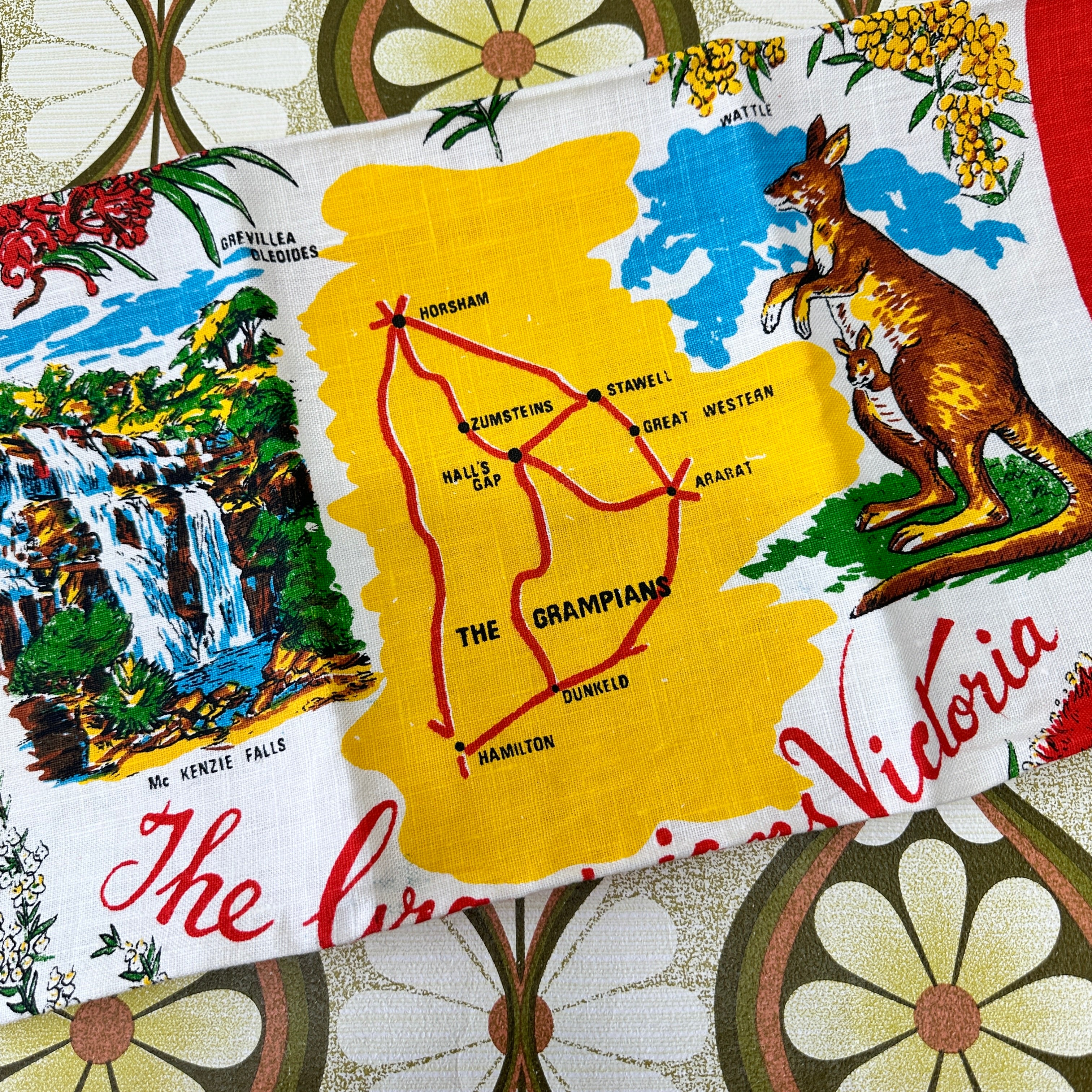 The Grampians Tea Towel RETRO