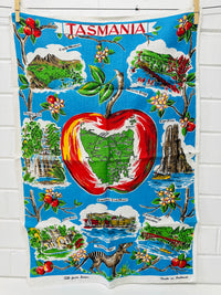 TASMANIA Tea Towel RETRO