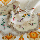 Bulk Lot of Vintage Linen Embroidered Doilies