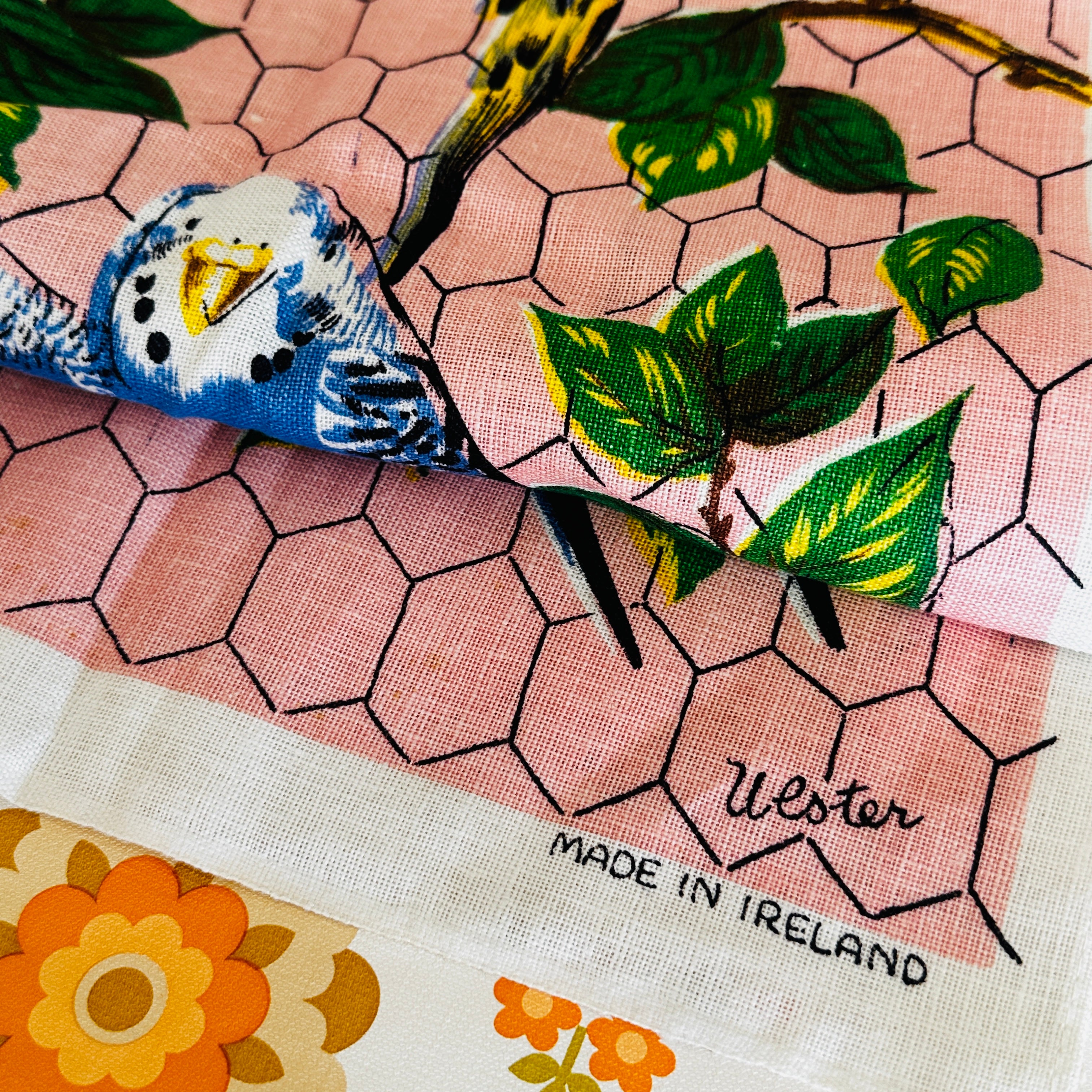 ULSTER Vintage Bird Tea Towel Linen