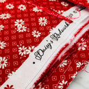 Robert Kaufman - Daisy Redwork Cotton Floral Fabric
