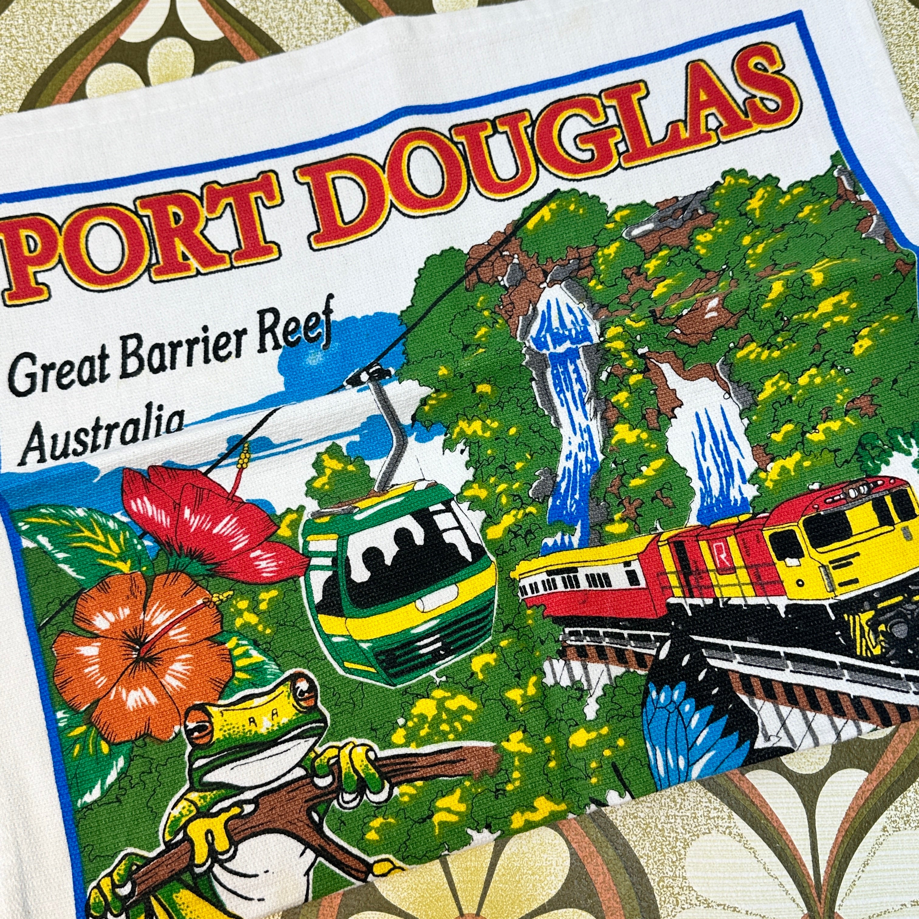 PORT DOUGLAS Cotton Vintage Tea Towel UNUSED