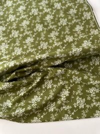 550cms Green Floral Cotton Fabric CRAFT Modern