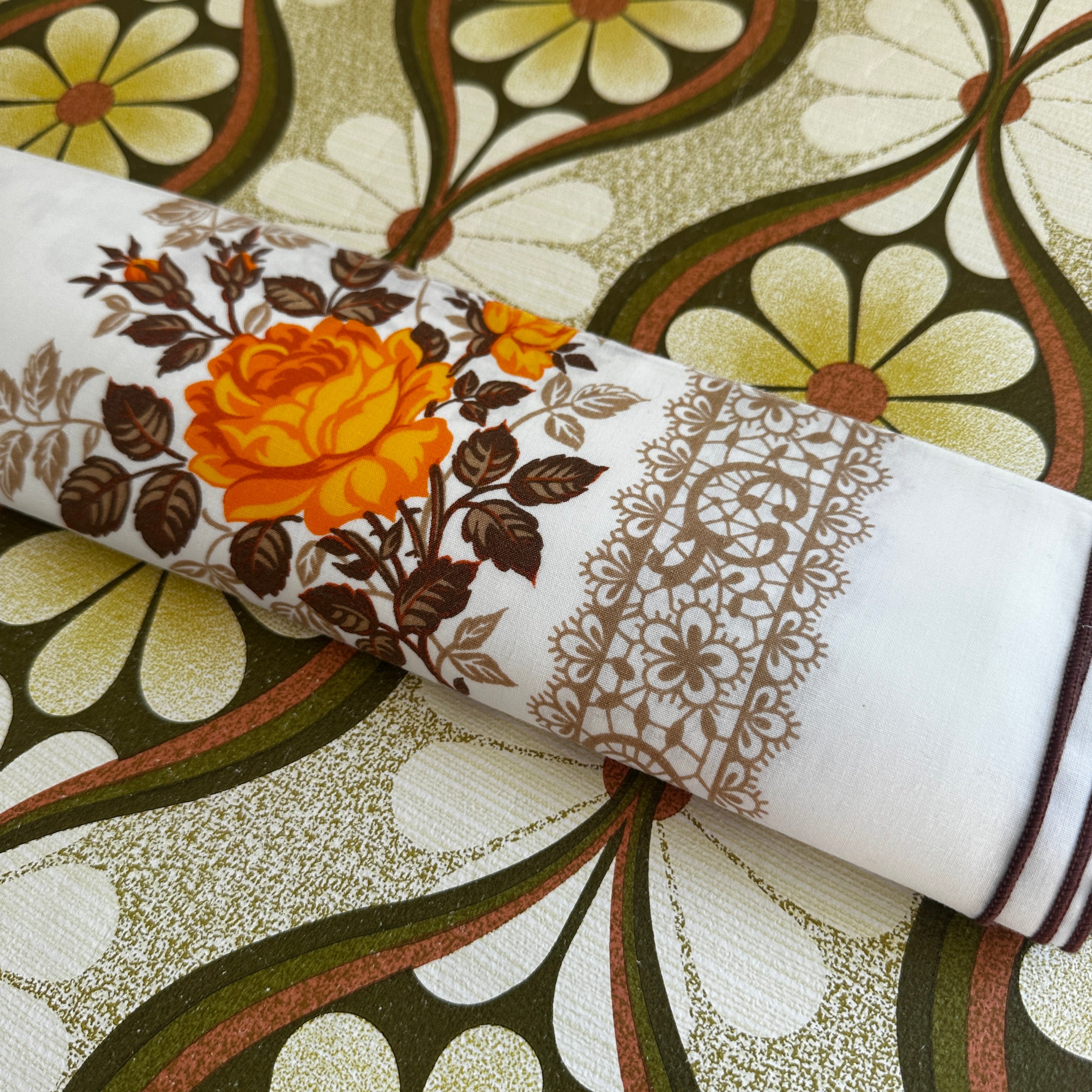 Ten Vintage Floral Napkins Adorable