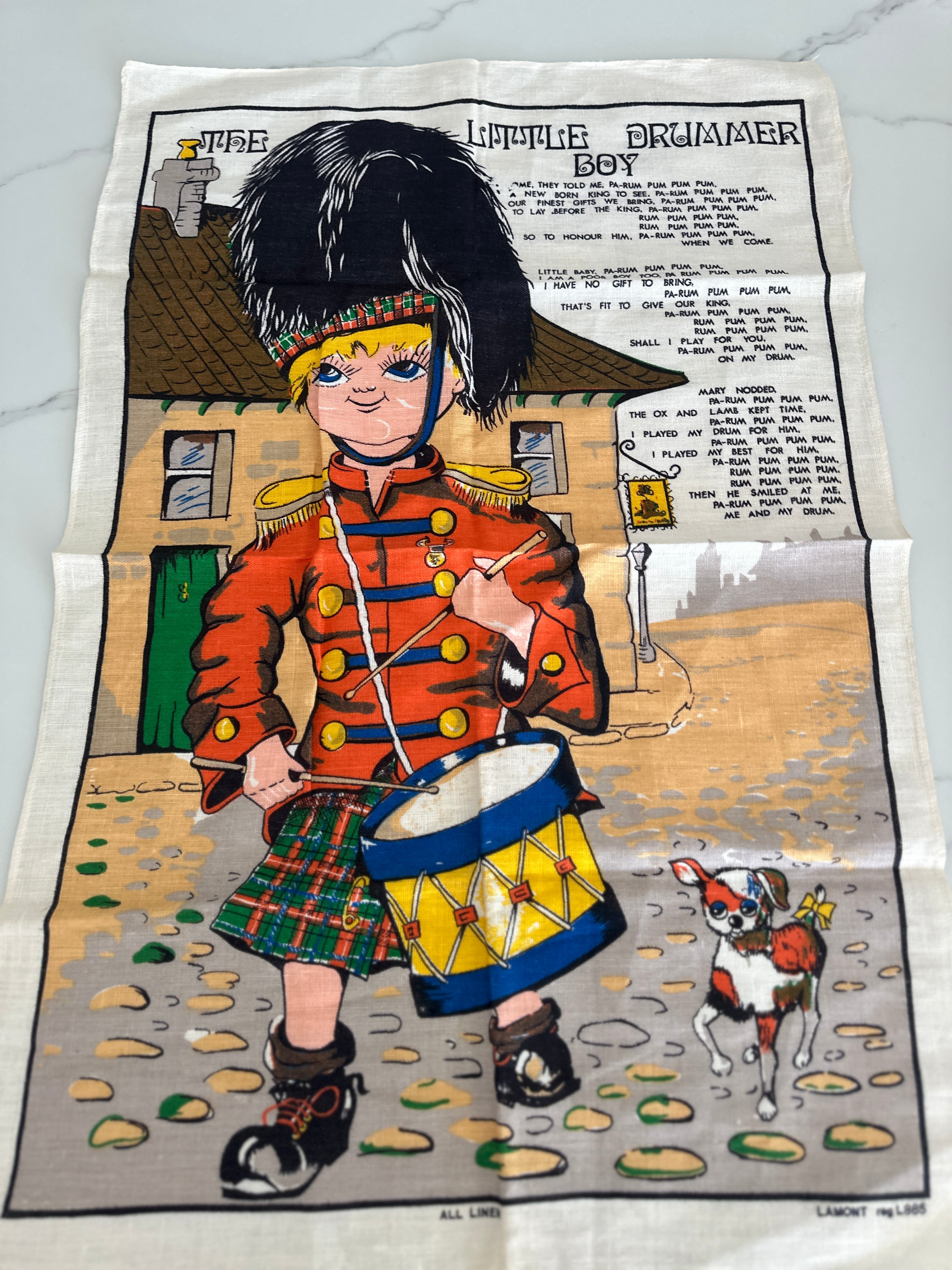 Little Boy Drummer LAMONT Tea Towel