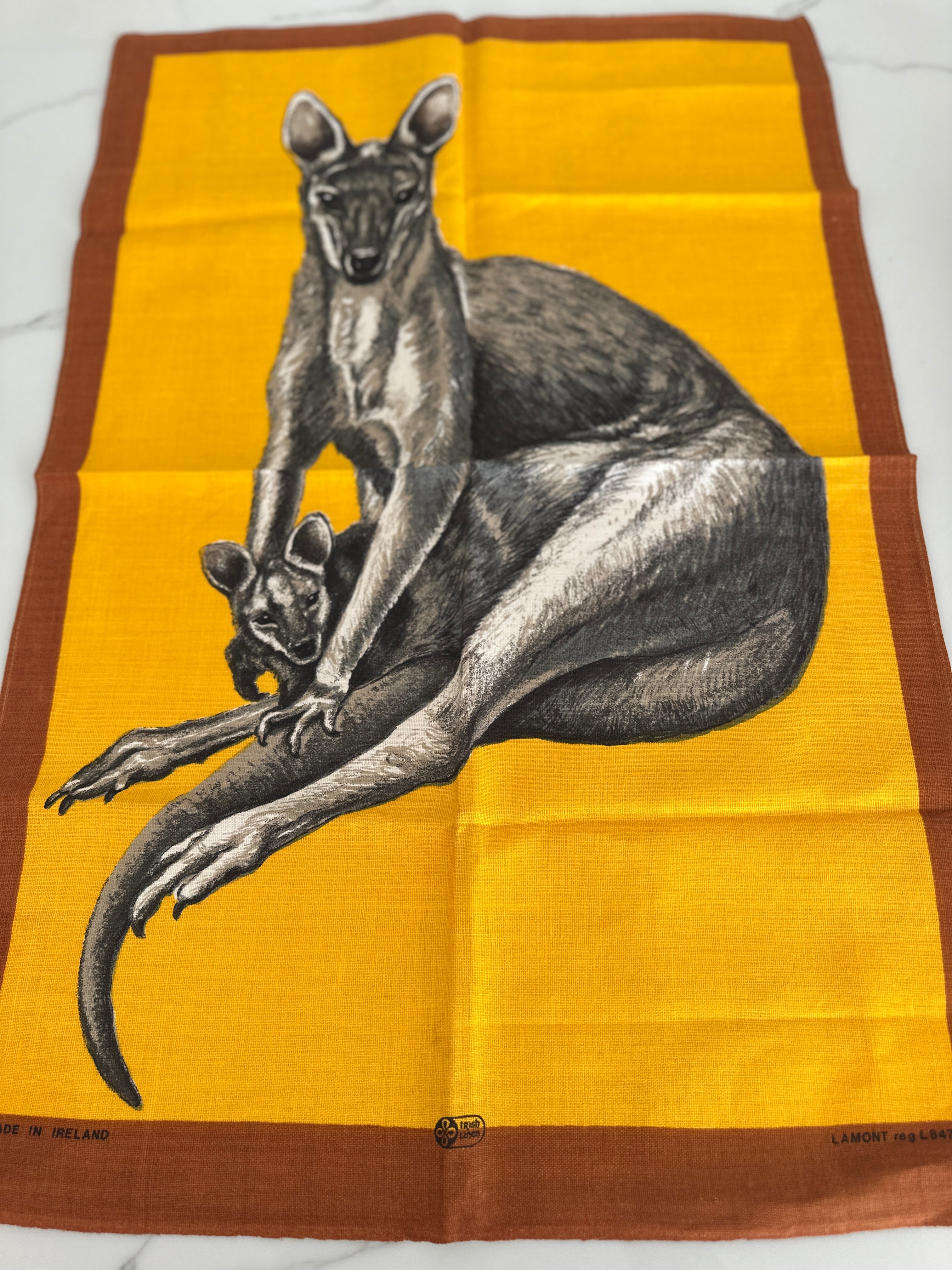 Irish Kangaroo Linen LAMONT Tea Towel