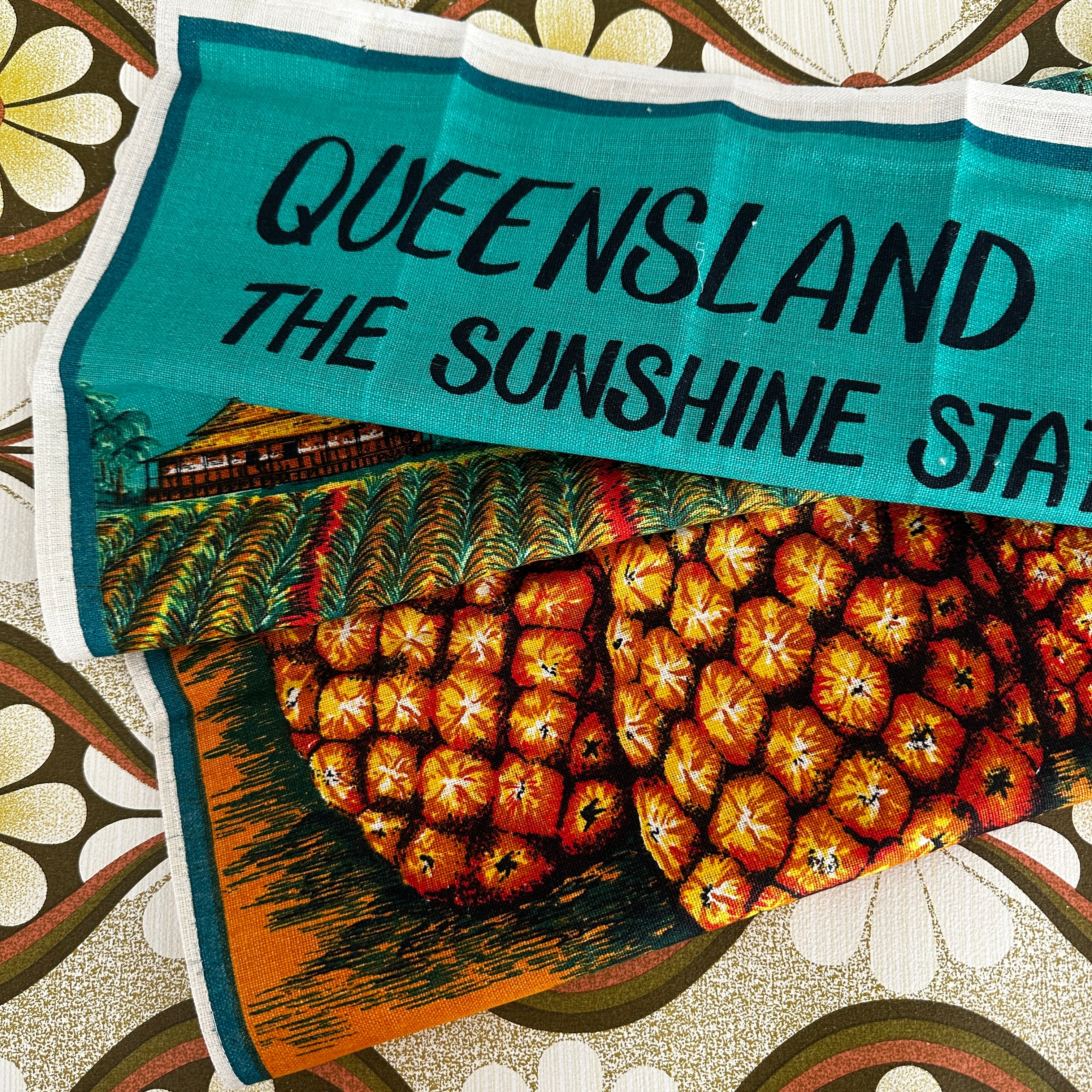 UNUSED Pure LINEN Queensland Tea Towel