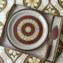 Large TOPAZ Stoneware Plate VINTAGE Japan