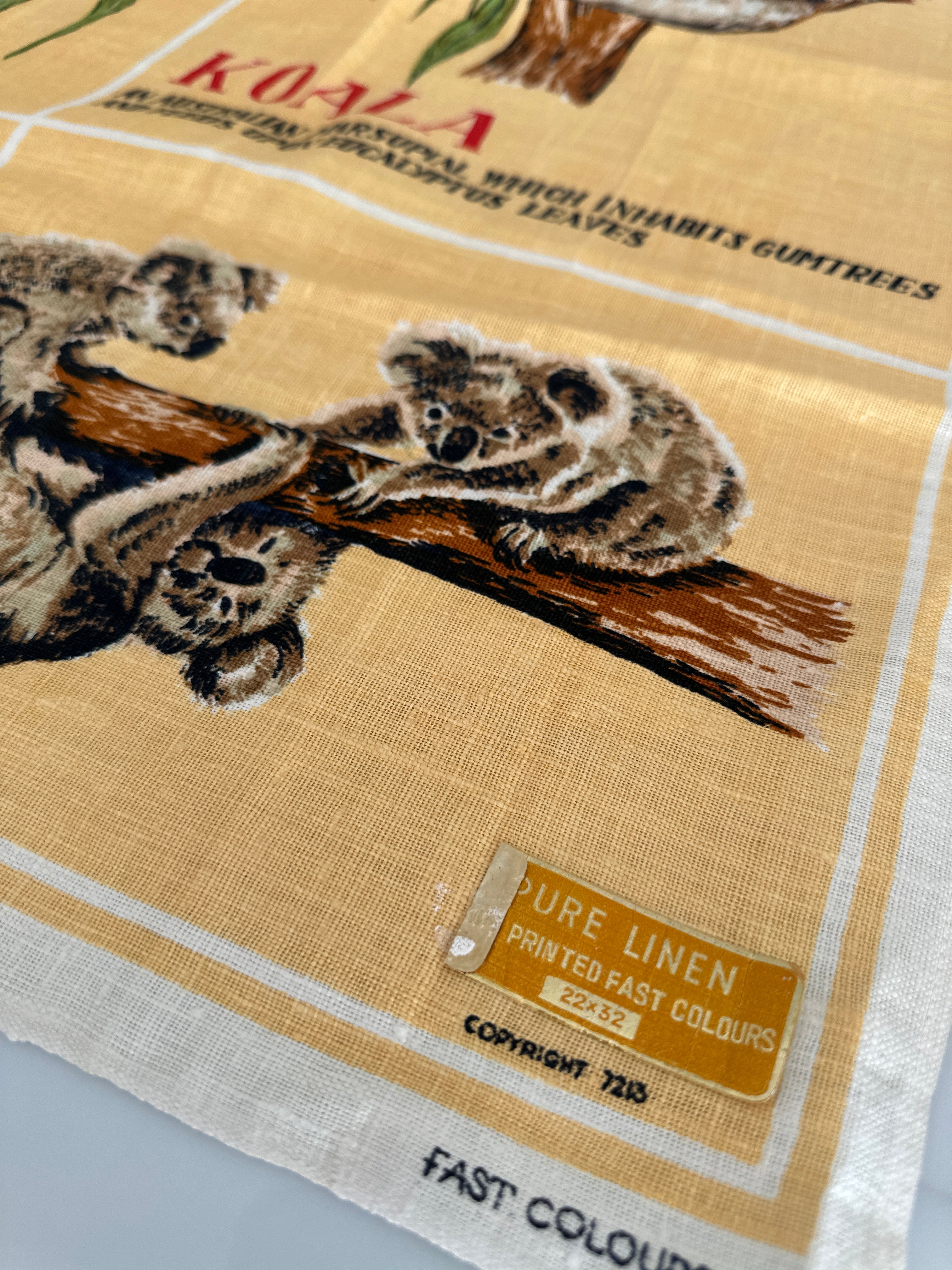 UNUSED Pure LINEN Cowes Phillip Island Tea Towel