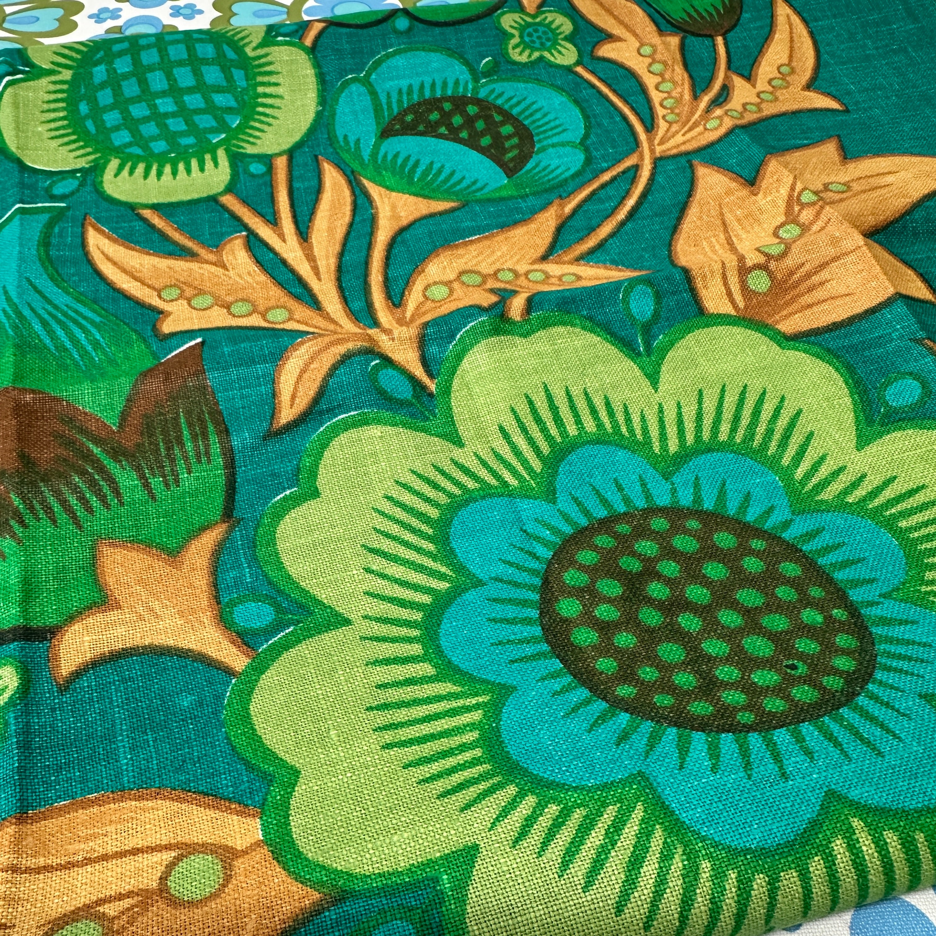 LINEN Tea Towel UNUSED Retro