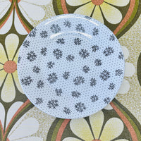 Adderley ENGLAND Vintage Black & White Floral Plate