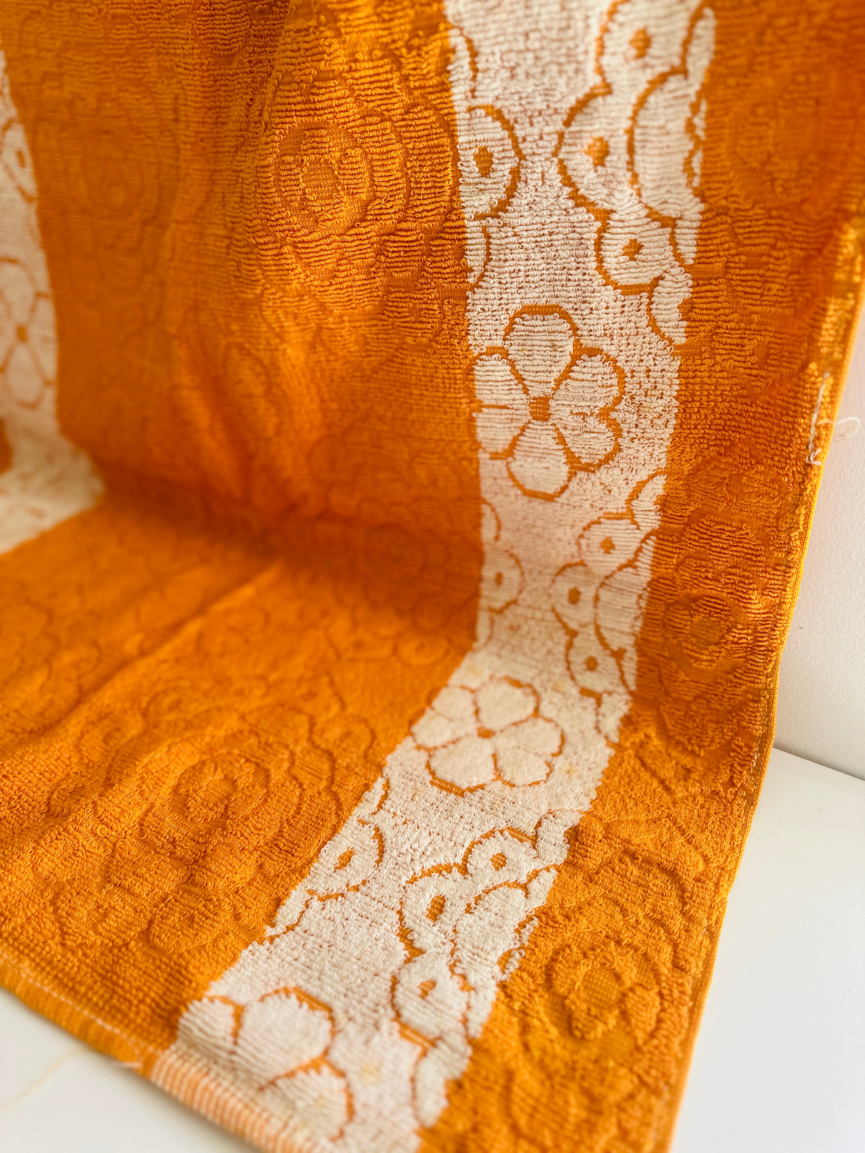 Vintage Cotton Bath Towel RETRO