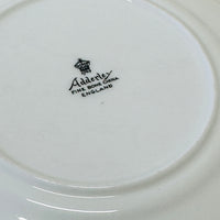 Adderley ENGLAND Vintage Black & White Floral Plate