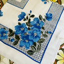 Cute Vintage Blue & White Floral Tablecloth