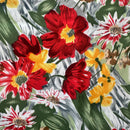 240cms Modern Synthetic Floral Fabric