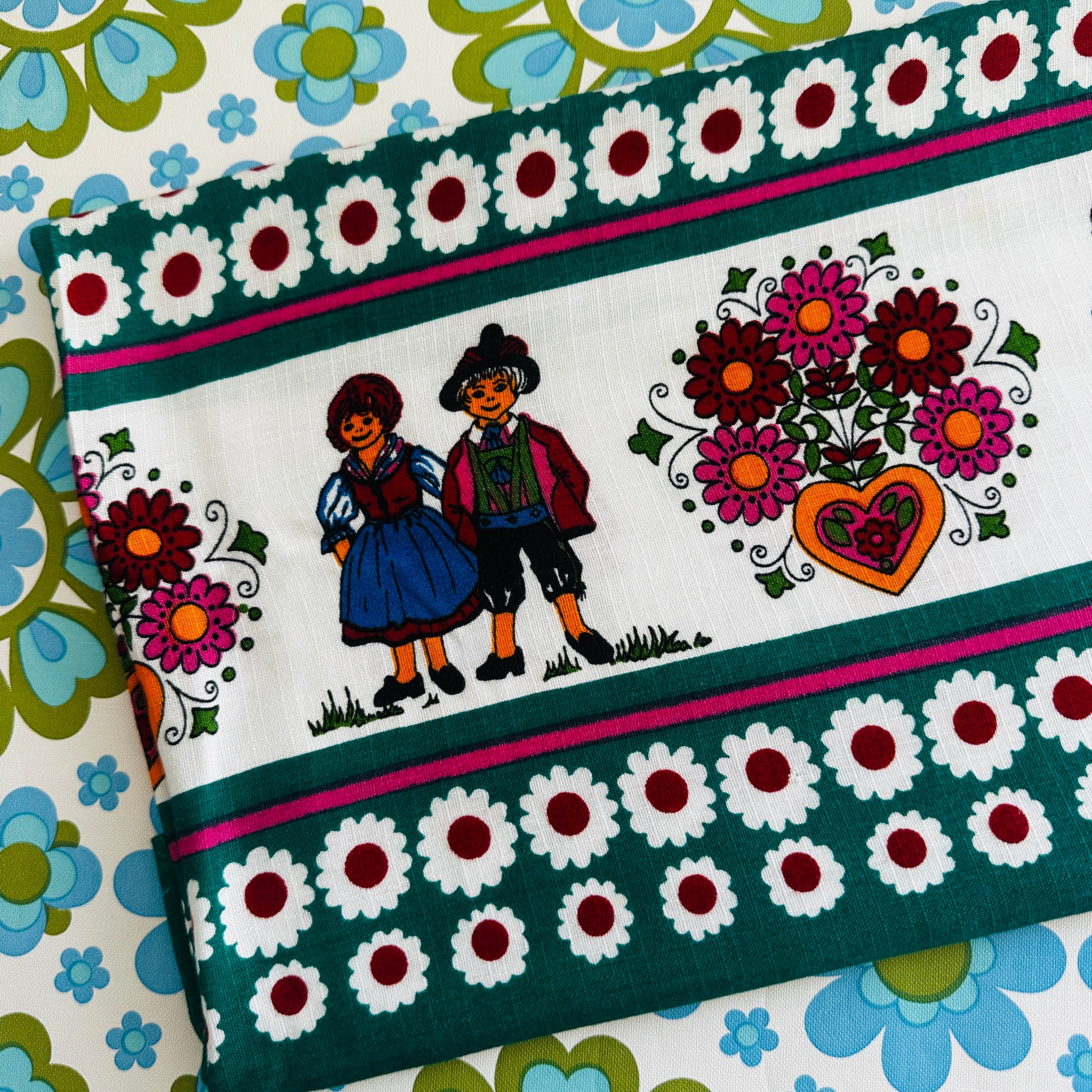 Vintage Green Floral Tablecloth