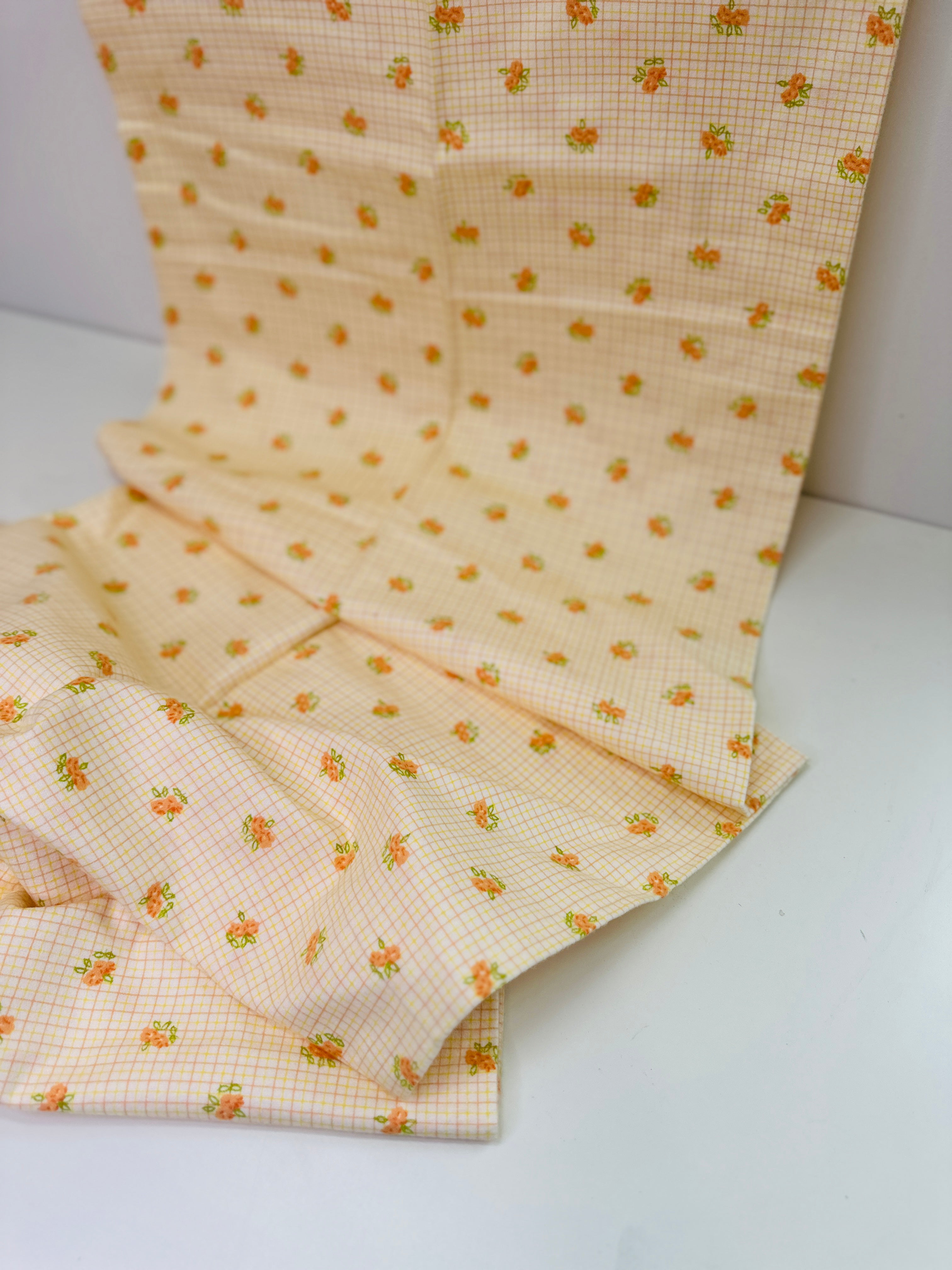 200cms Vintage Brushed Cotton Fabric APRICOT