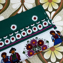 Vintage Green Floral Tablecloth