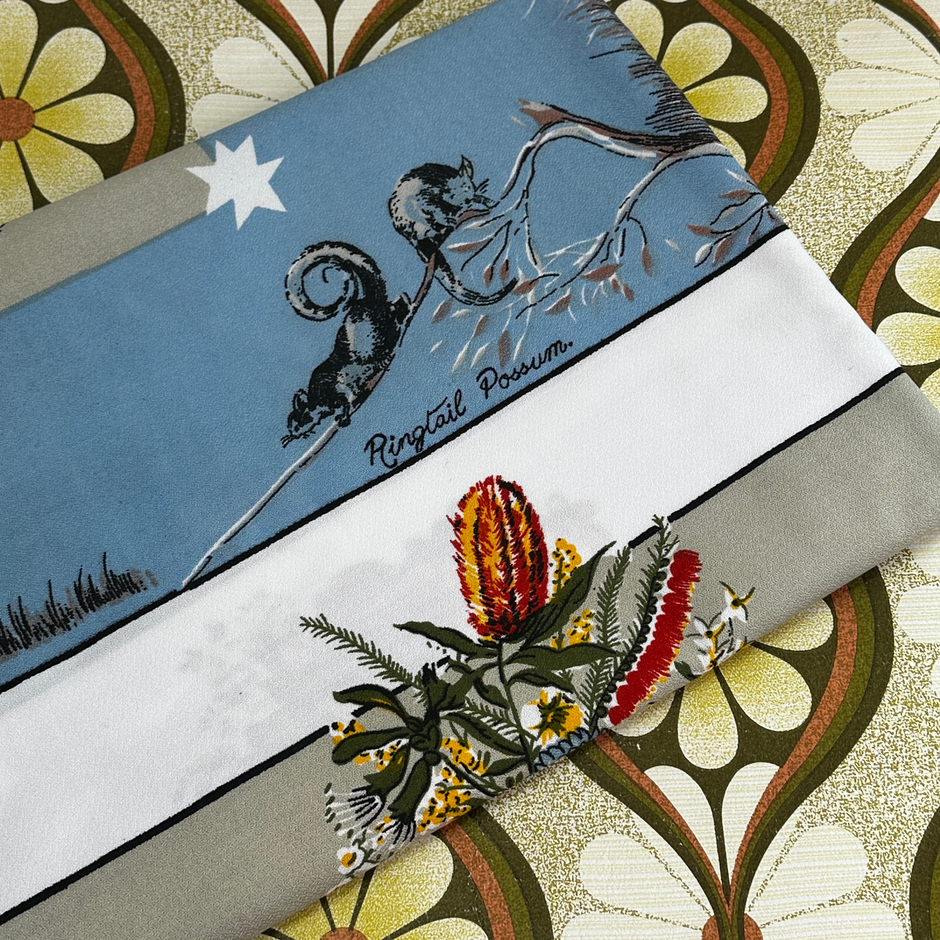 Vintage Souvenir Cotton Tablecloth AUSTRALIA