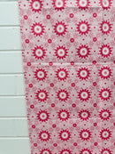 150cms Cute Pink Cotton Floral Fabric MODERN Japan