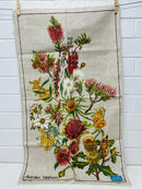 Vintage UNUSED Linen Tea Towel Australian Wildflowers