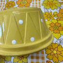 Diana Pottery Ovenware Yellow Polka Dot Bowl