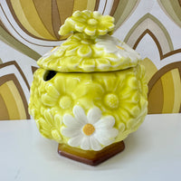 Lime Green JAPAN Sugar Bowl GORGEOUS Vintage