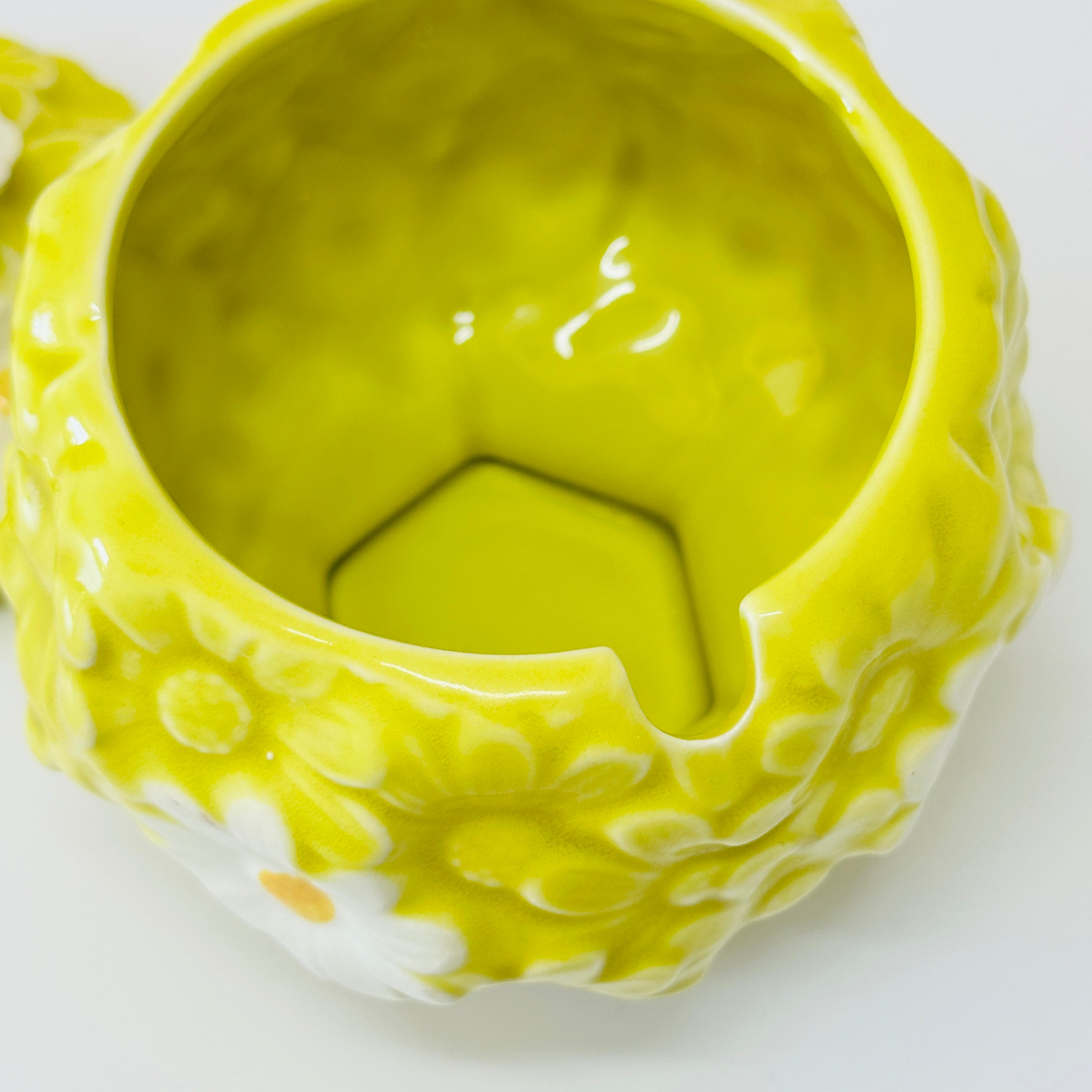 Lime Green JAPAN Sugar Bowl GORGEOUS Vintage