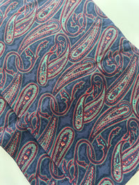 220cms Vintage BLUE Paisley Cotton FABRIC