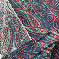 220cms Vintage BLUE Paisley Cotton FABRIC