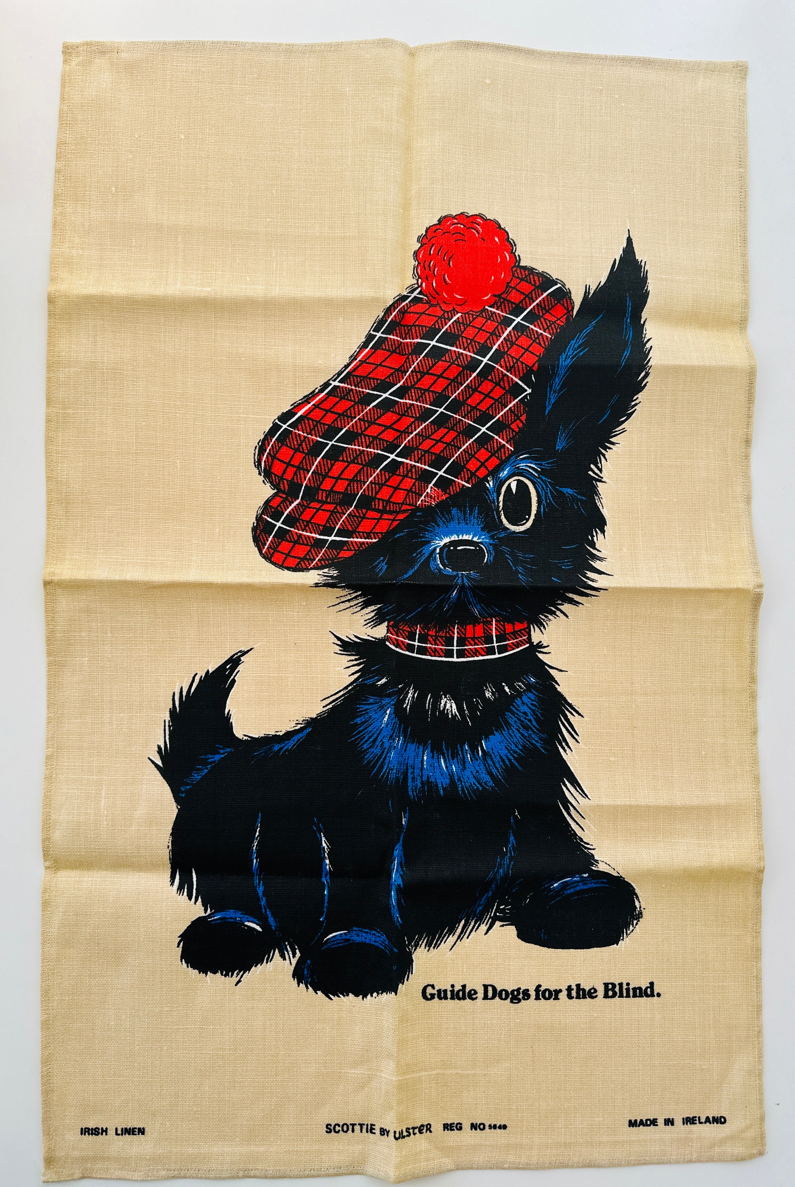 UNUSED Made in Ireland Tea Towel ULSTER Guide Dogs