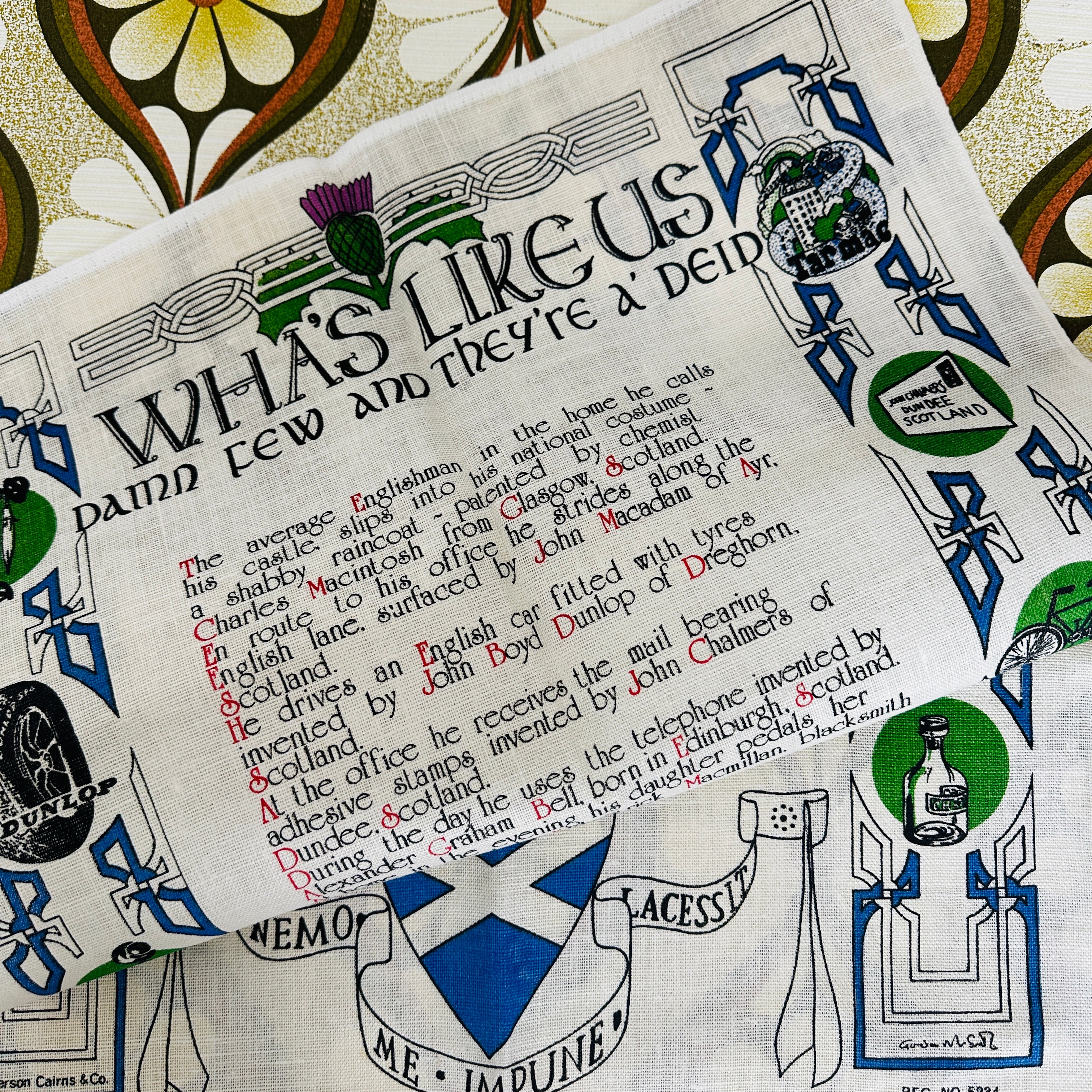 UNUSED Vintage Tea Towel Whas Like Us  Linen