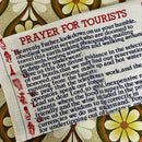 UNUSED Vintage Tea Towel Prayer for Tourists Linen