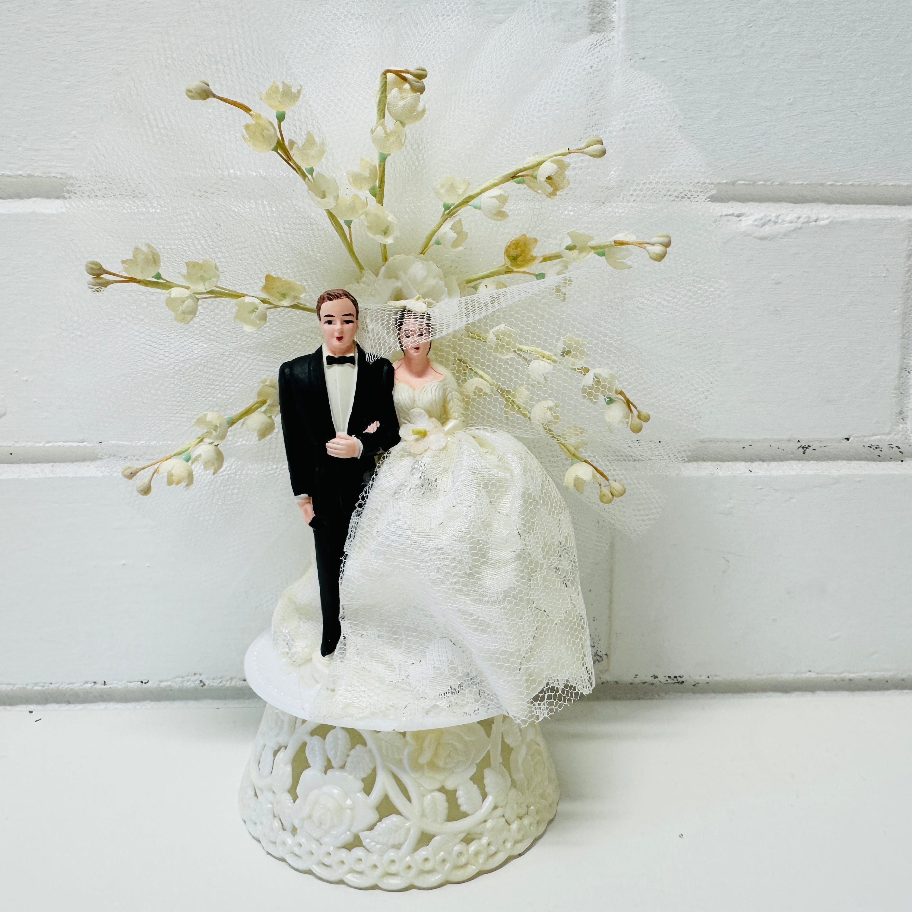 The Most Beautiful VINTAGE Wedding Cake Topper BOXED Unused