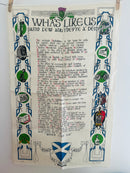UNUSED Vintage Tea Towel Whas Like Us  Linen