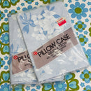 One Vintage Pillow Case Blue Floral