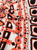 310cms Fabulous Large BOLD Vintage Bright FABRIC