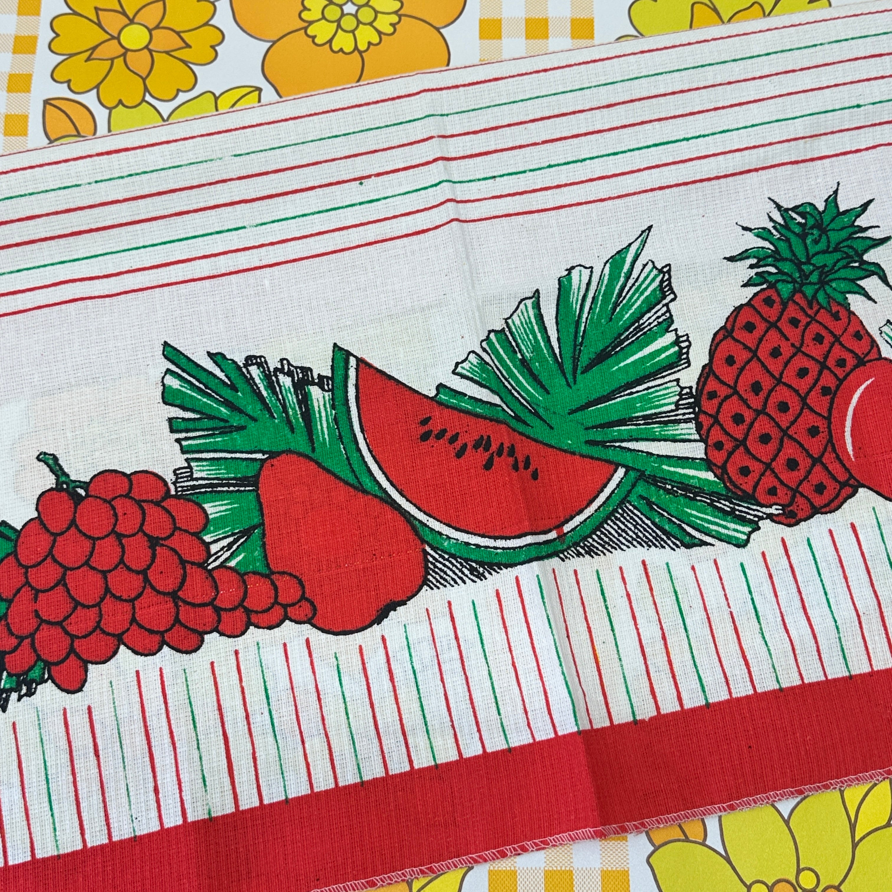 UNUSED Fruit Tea Towel