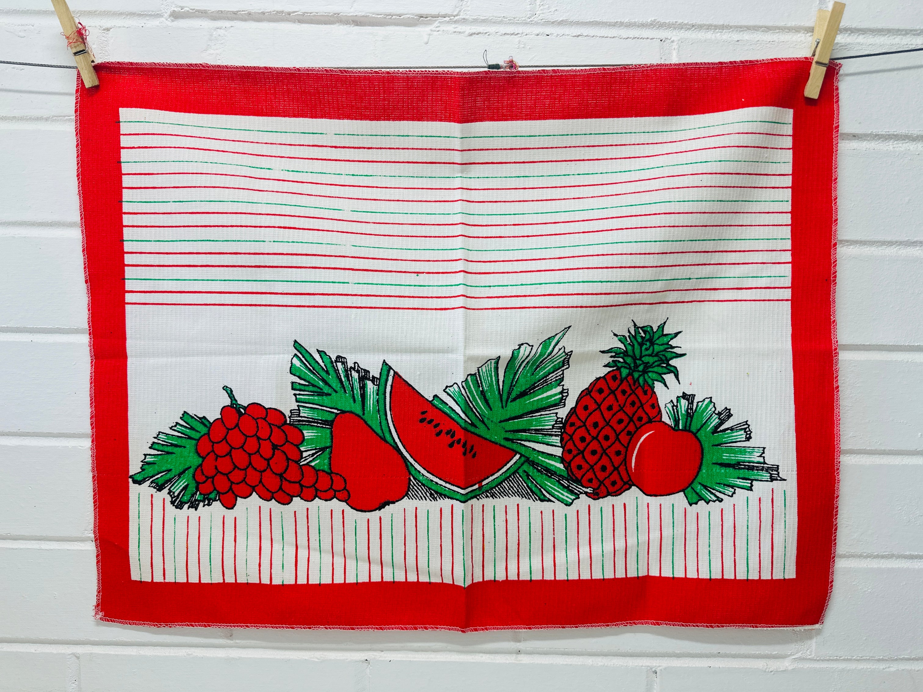 UNUSED Fruit Tea Towel