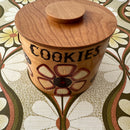 Wooden JAPAN Cookie Barrel VINTAGE