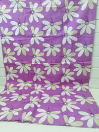 225cms Modern Purple Fabric Large Floral Print