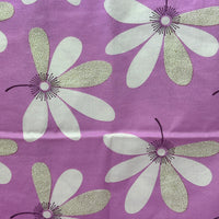 225cms Modern Purple Fabric Large Floral Print