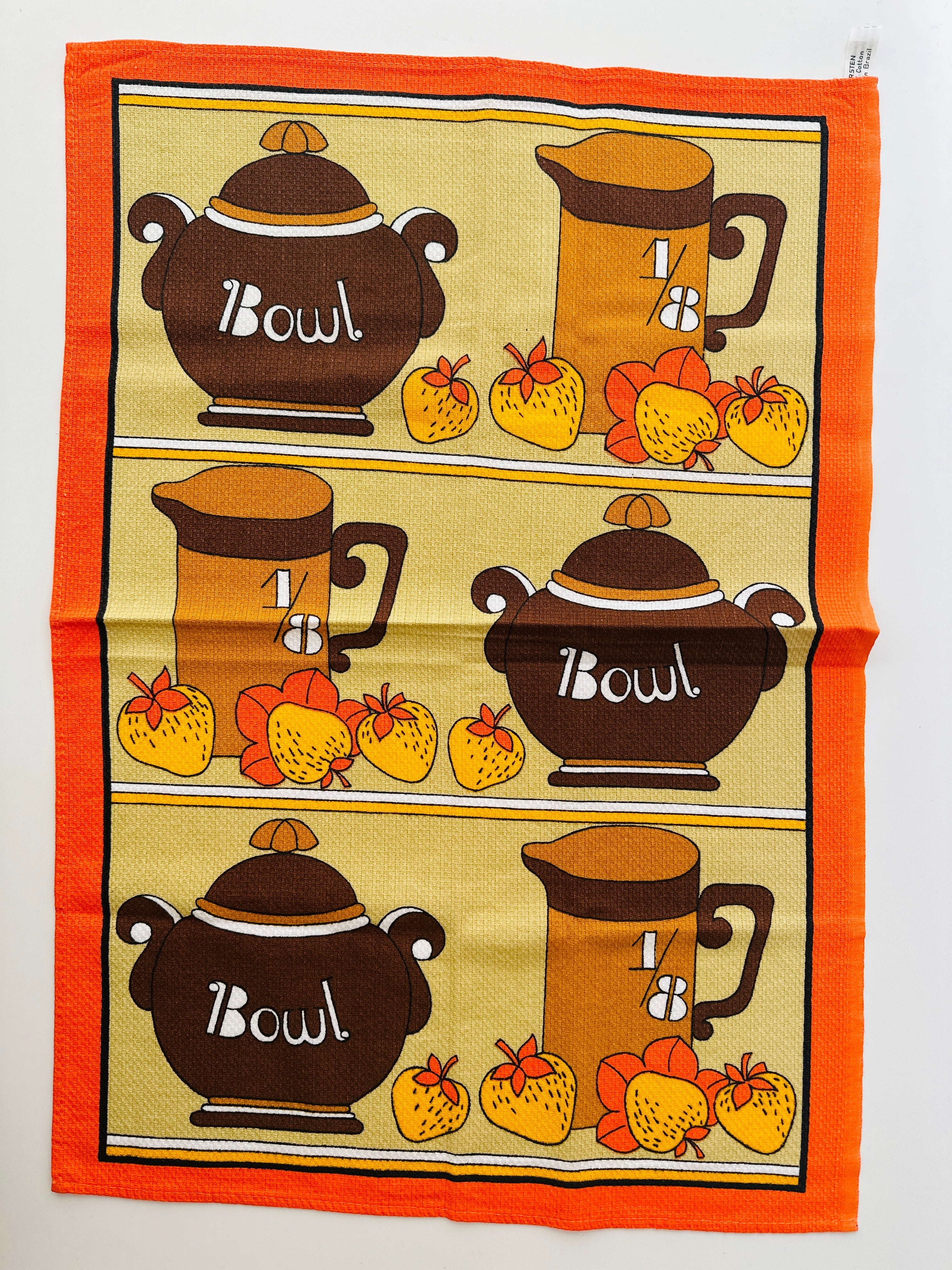 Made in Brazil Tea Towel UNUSED Vintage