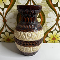 W Germany Pottery Medium Vase Mid Century