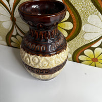 W Germany Pottery Medium Vase Mid Century