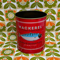 Rex Mackerel Tin NEW Vintage Style Storage