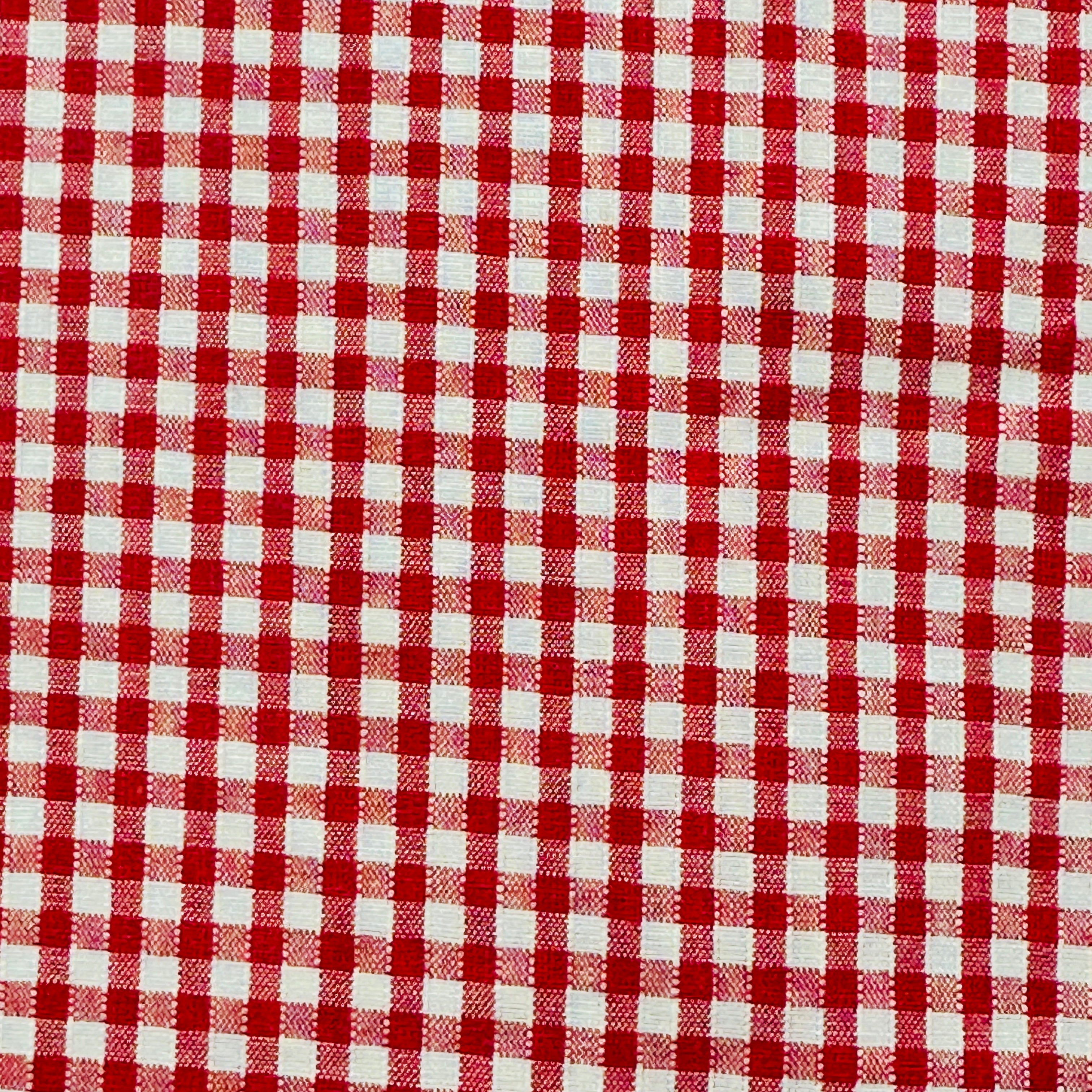 400cms Beautiful Quality Vintage Red & White Gingham Cotton