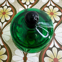 Mini Vintage Italian GREEN Glass Apothecary Lolly Jar STUNNING