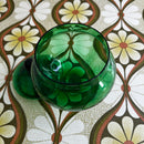 Mini Vintage Italian GREEN Glass Apothecary Lolly Jar STUNNING